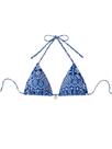 Top de biquíni Milumia Floral Halter Triangle Cup azul/branco Top de biquíni Milumia Floral Halter Triangle Cup azul/branco