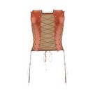 Top De Couro Sexy Y2K Para Mulheres, Corset Com Recortes, Estilo Streetwear Para Noite Em Clube,
