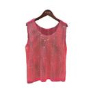 Top De Malha Colorido Com Strass Para Mulheres, Estilo Y2K, Sexy, Transparente, Para Festas E