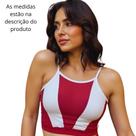 Top de poliamida com telinha no meio do busto