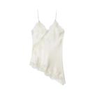 Top De Renda Assimétrico Com Decote Em V Para Mulheres, Estilo Chic De Verão 2025, Moda Sexy