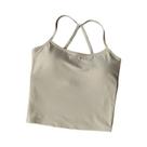 Top De Yoga Feminino De Secagem Rápida Com Costas Escovadas, Colete Respirável Para Treino Com