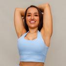 Top Decote U Confort Treino Corrida - Azul Frozen - Conforto e Estilo para Atividades Físicas