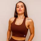 Top Decote U Confort Treino Corrida - Coffee - Conforto e Estilo para Atividades Físicas