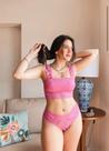 Top em Renda Com Bojo Removível Calcinha Fio - Dama Glamour