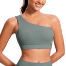 Top Esportivo CRZ YOGA Butterluxe Ombro Único Cinza Sálvia G Top Esportivo CRZ YOGA Butterluxe Ombro Único Cinza Sálvia G
