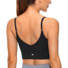 Top Esportivo CRZ YOGA com Alças Ajustáveis, Costas em V, Sem Aro, Preto, Tamanho PP