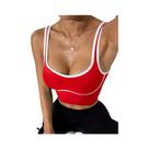 Top Esportivo Feminino Sem Costura Com Bloco De Cores, Alta Elasticidade, Sem Mangas, Estilo U-Back Top Esportivo Feminino Sem Costura Com Bloco De Cores, Alta Elasticidade, Sem Mangas, Estilo U-Back