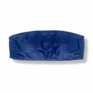 Top Faixa Crocô Marine sem alça de Amarrar nas Costas Biquini Azul Forrado Sem Bojo Tecido Texturizado Semibrilho