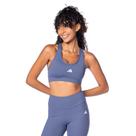 Top Feminino Adidas Treino Suporte Médio Azul/Branco