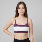 Top Feminino Bicolor UV50 Crossed Stripes Academia Patra Cor:Roxo Figo/Off WhiteTamanho:M