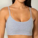 Top Feminino Cinza Básico Alças Finas Confortável Trifil Top Feminino Cinza Básico Alças Finas Confortável Trifil