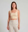 Top Feminino Com Decote Quadrado Infinita Cor Amarelo