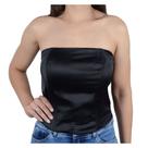 Top Feminino Lado Avesso Cropped Preto - L1255
