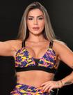 Top Feminino para Academia Estampado com Bojo Removível e Alças Reguláveis - Fitmoda Top Feminino para Academia Estampado com Bojo Removível e Alças Reguláveis - Fitmoda