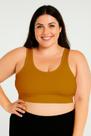 Top Feminino Plus Size Poliamida Liso C Alça Para Treino 194