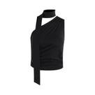 Top Feminino Sem Costas, off Shoulder, Estilo Halter, Vintage, Sem Mangas, Crop Y2K, Roupas Casuais
