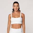 Top Fitness Academia Feminino Decote Quadrado Texturizada Elevate