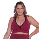 Top Fitness Academia Nadador Com Bojo Feminino Plus Size