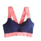 Top fitness basic + marinho com elastico rosa P Top fitness basic + marinho com elastico rosa P