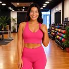 Top Fitness com bojo Corrida Treino Academia Yoga Suplex ALÇA MÉDIA 314