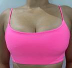 Top Fitness Duplo Alça Fina Poliamida Compression Neons Sem Bojo