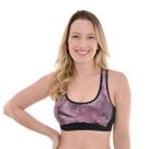 Top Fitness estampado com recortes Selene.