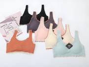 Top Fitness Feminino Academia, Bojo Removível Kit 2 Pçs