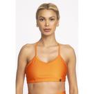 Top Fitness Feminino Frente Única Laranja