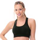 Top Fitness Nadador Efeito Ribana com Bojo Removível Preto Zee Rucci