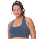 Top Fitness Plus Nadador Jacquard Azul Índigo Escuro