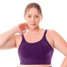 Top Fitness Plus Size com Bojo Removível Jacquard Colmeia Black Wine Zee Rucci