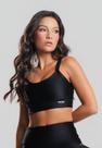 Top Fitness Poliamida Texturizado Com Brilho Preto Salvatore