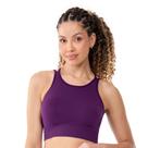 Top Fitness Rib com bojo removível Jacquard Sem Costura Uva