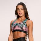 Top Fitness Suplex Estampado Cruzado nas Costas Verde com Ro Top Fitness Suplex Estampado Cruzado nas Costas Verde com Ro
