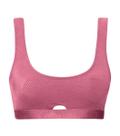 Top fitness vazado textura com bojo removivel she