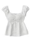 Top gorglitter Gingham Girl com babado em forma de coração de 8 a 12 anos