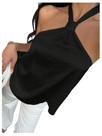 Top Halter Silk Satin Lace, sem encosto, sem mangas, para mulheres Top Halter Silk Satin Lace, sem encosto, sem mangas, para mulheres