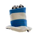 Top Hat Carnival Cosplay Cap Ball Soccer Ball Azul Branco Adulto