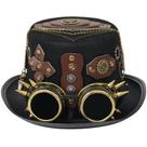 Top Hat Steampunk Rivet Belt Goth Glasses Anime