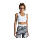 Top iduna fitness bojo tiras costas branco feminino