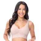 Top Jacquard com Bojo Removível sem Costura Leve Trama Nude Rosado Top Jacquard com Bojo Removível sem Costura Leve Trama Nude Rosado