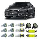 Top Kit Led Interno Externo Civic G9 Teto Placa Ré Farolete