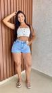 Top Lara De Alça Fecho Em Botões Sem Bojo TLF Jeans