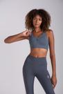 Top LARULP Dubai Alana Sport Cinza e Preto Top LARULP Dubai Alana Sport Cinza e Preto
