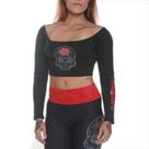 Top manga longa preto - black skull - clothing (m)