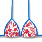 Top Mara Scarlet Cortininha com Viés Bojo Removível Amarração nas Costas e Pescoço Biquíni Estampado Detalhes Azul Top Mara Scarlet Cortininha com Viés Bojo Removível Amarração nas Costas e Pescoço Biquíni Estampado Detalhes Azul