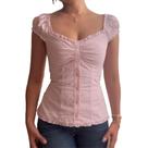 Top Miqil, linda boneca feminina, manga folhada, acabamento em alface, rosa Top Miqil, linda boneca feminina, manga folhada, acabamento em alface, rosa