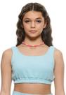 Top moletom Tricot Teens Menina Azul Poah Noah