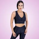 Top Nadador 3D com Bojo Preto Top Nadador 3D com Bojo Preto